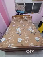 Queen Size wooden bed with matress