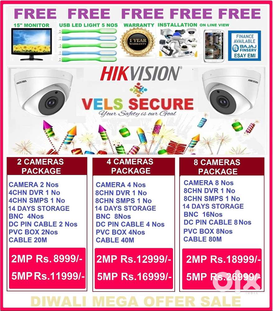 2MP HIKVISION CCTV CAMERA   DAY & NIGHT VISION MEGA  MEGA ATHIRADI DIW