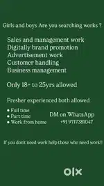 WORK OPPORTUNITY AVAILABLE