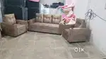 NEW CUP HOLDER FIX PILLOW MODEL SOFA WITH DIMOND BUTTOS 3+1+1