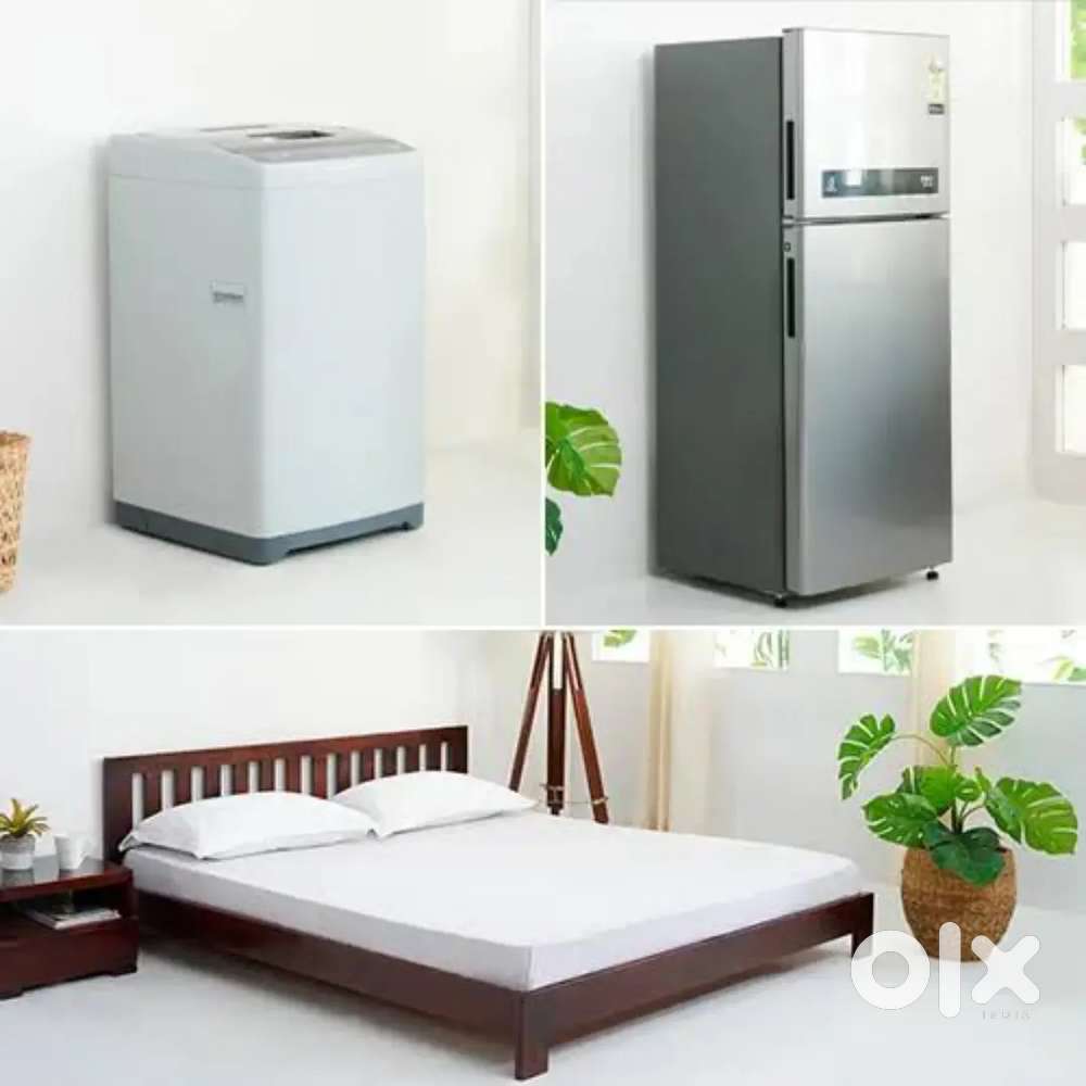 Fridge and washing machine available on monthly Rent