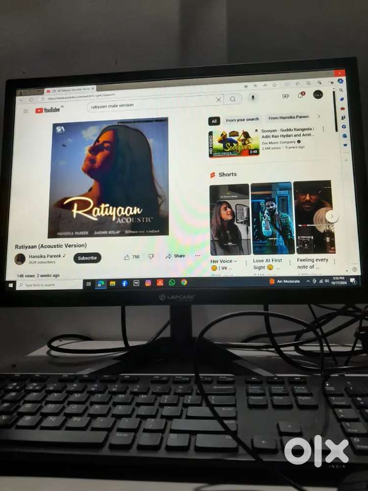 Computer for sale 4g Ram 512 rom .ups  4th gen