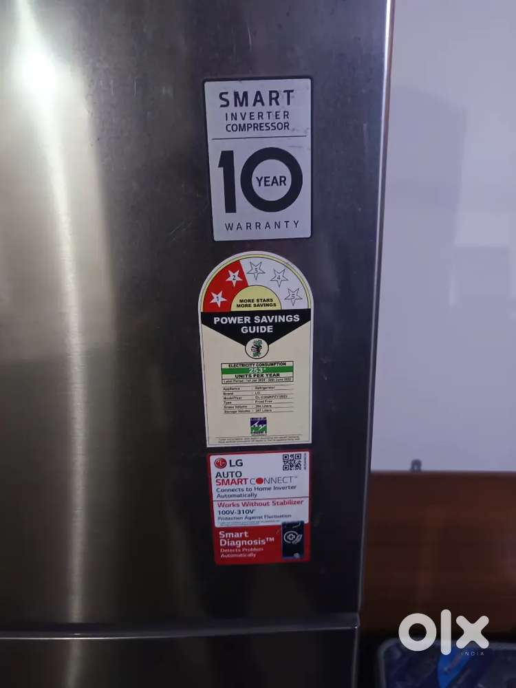 LG double door fridge 284 ltr