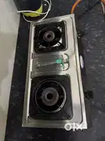 2 Burner Gas stove with pipe and regulator