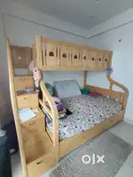 Rubber wood, hardly used Bunk Bed in new condition