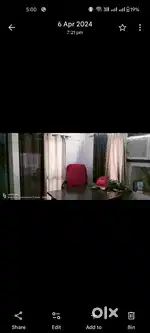 Office area 550sqft with washroom kitchen with water and balcony
