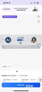 Carrier 1 ton Split AC