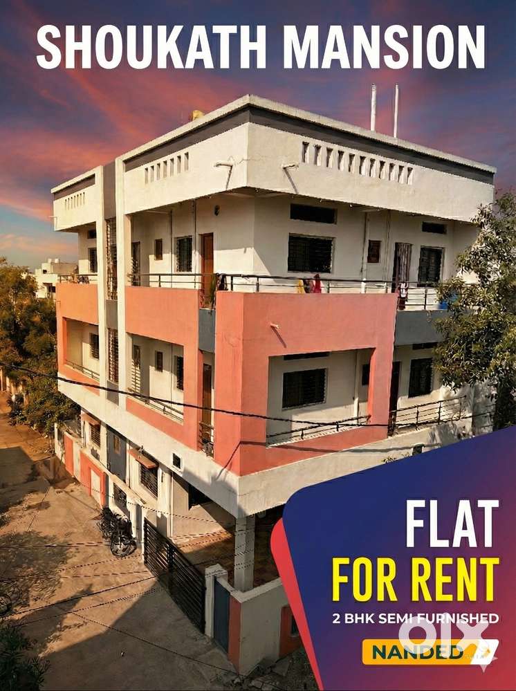 To-Let Flat 2BHK, 2nd Floor, semi furnished, 2 months advance.