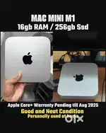 Mac Mini M1 16GB RAM/256GB SSD with Apple Care Plus Warranty