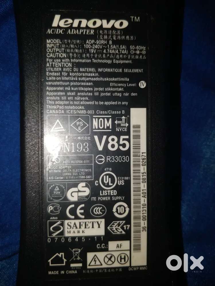 Lenovo Laptop Adapter Original