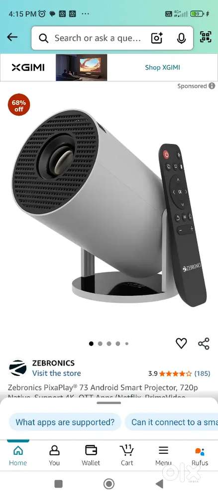Projector for home use