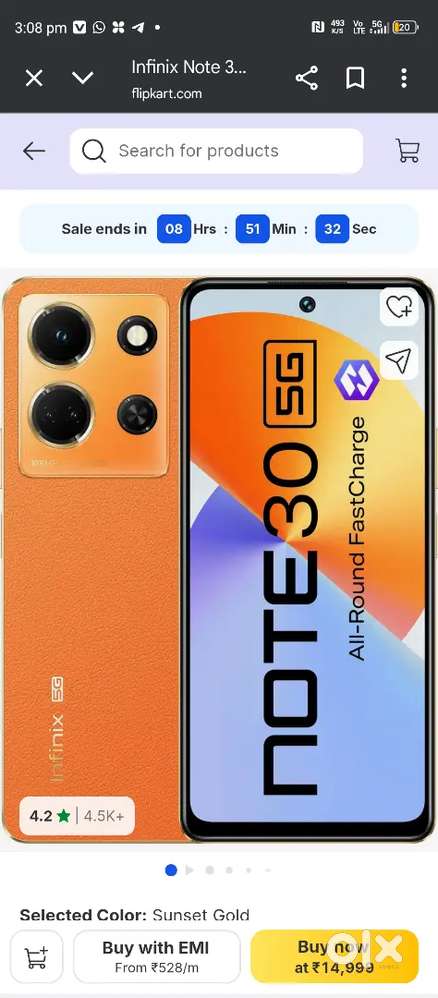 Infinix not30 5g.8.256