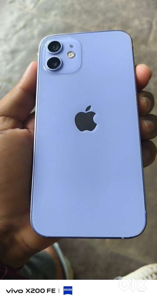 Iphone 12 purple 128 gb 5g very less  used top notch conditon full kit