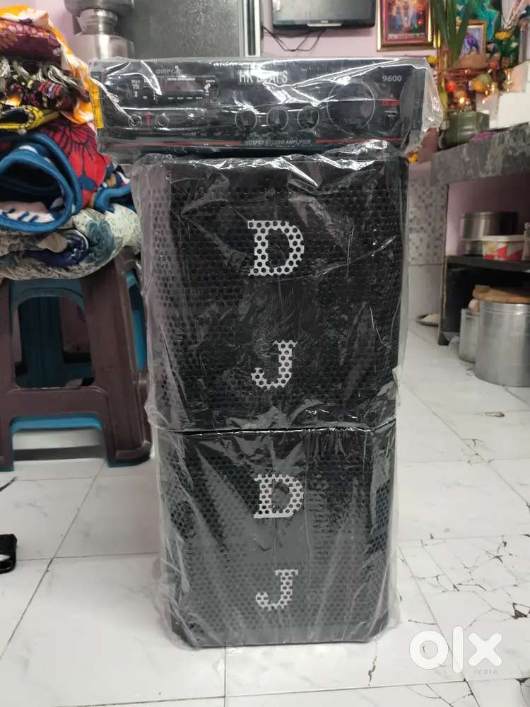 Dj music system New 10 inch subwoofar speaker.. bluetooth aux pendriv