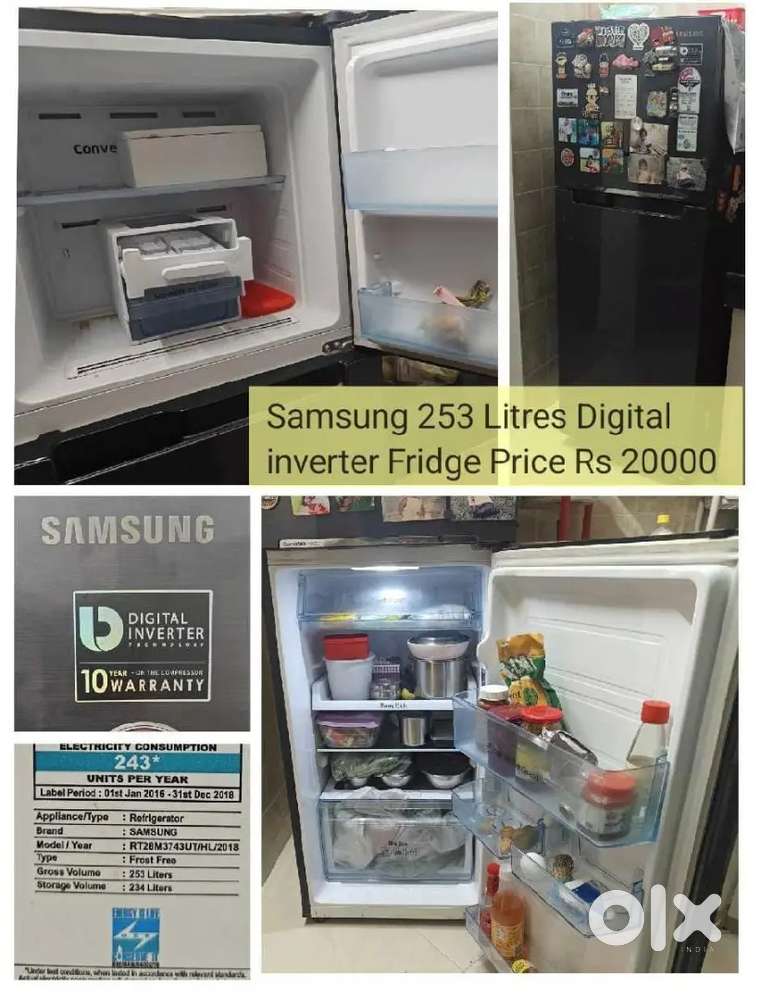 Samsung 253L Digital Inverter Double Door Refrigerator – Excellent