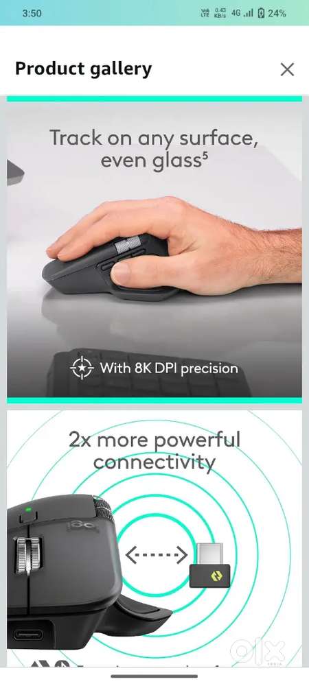 Logitech MX Master 4, Ergonomic Wireless Mouse