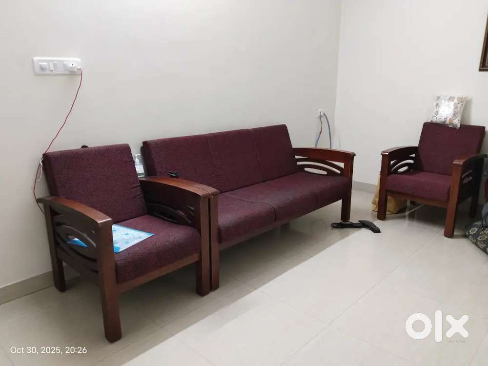 Teak Wood Sofa - 5 Seater