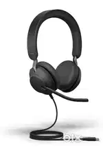 Jabra Evolve2   Wired Stereo Headset (Black) – USB-C | Noiseless