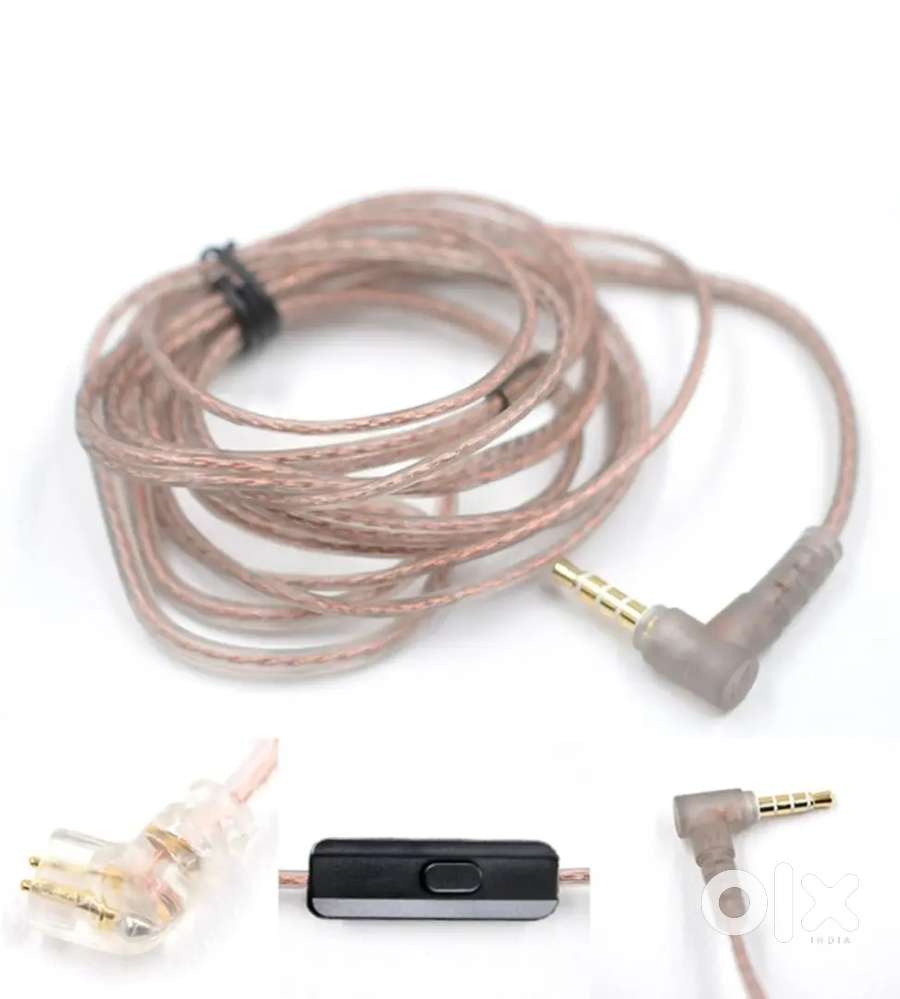 KZ 3.5mm jack oxygen free copper cable with mic