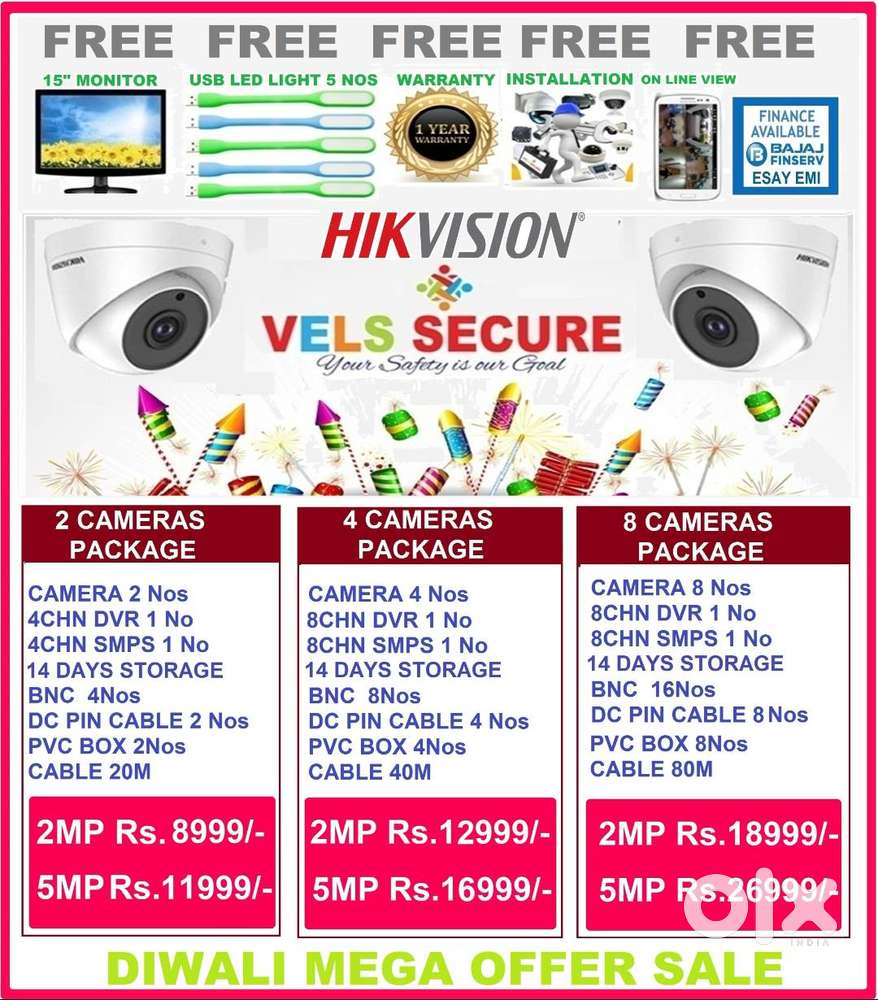 VERY VERY LOWEST PRICE  2MP HIKVISION CCTV CAMERA   DAY & NIGHT