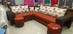 2 stool l shape sofa set in emi available Aliyar Arham Recliner