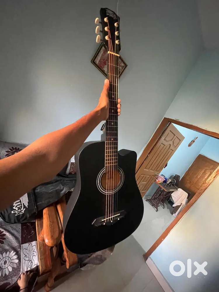 Matt black guitar