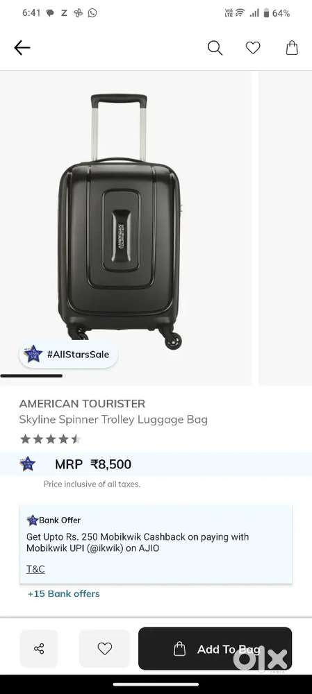American tourister Trolley bag