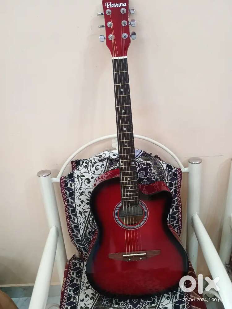 Havana Red Semi-Acoustic Guitar  Premium Wood