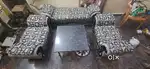 3 + 1 + 1 Sofas set with marble center table - urgent sale