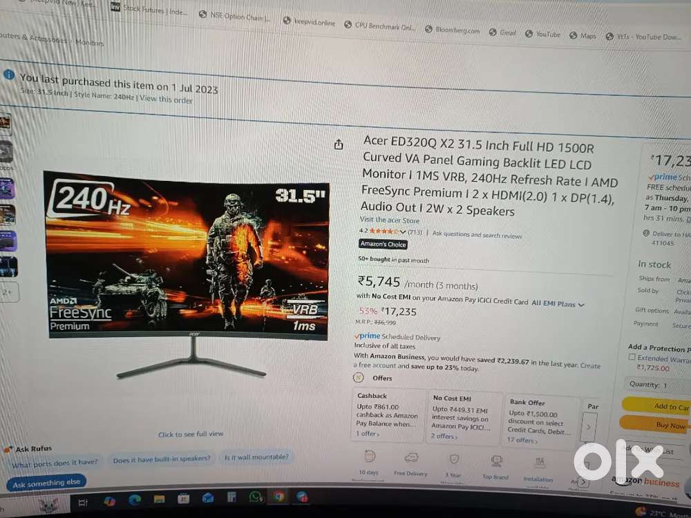 32 inch curved monitor