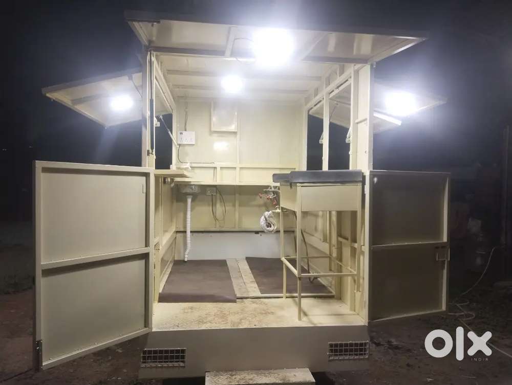 Food truck inside 2 gas burner and dosa tava ups water tank