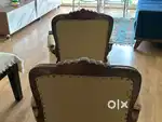 Set of designer wooden chairs