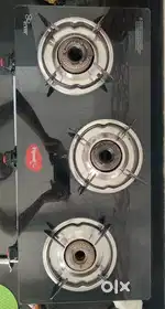 Pigeon 3-Burner Glass Top Gas Stove