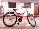 ATLAS Crest Front Suspention Bike Red:White 26 T Mountain Cycle