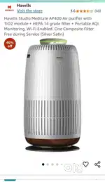 Havells Studio Meditate AP400 Air purifier with TiO2 module + HEPA 14