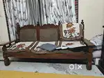 Wooden Sofa and Center Table