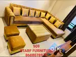 Luxurious design model L shape sofa set with launger available in star