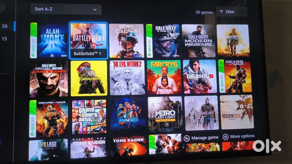 xbox 1X  1tb with 25+ Games