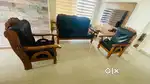 Wooden Sofa set one 3 seater and two single seaters