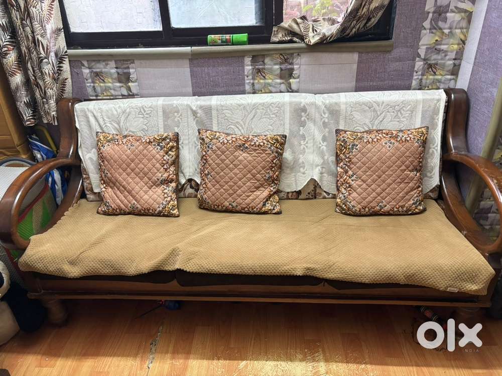 Wooden Single 3 sitting sofa
