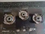 Glass top 3burner oven Gas Stove/chulla