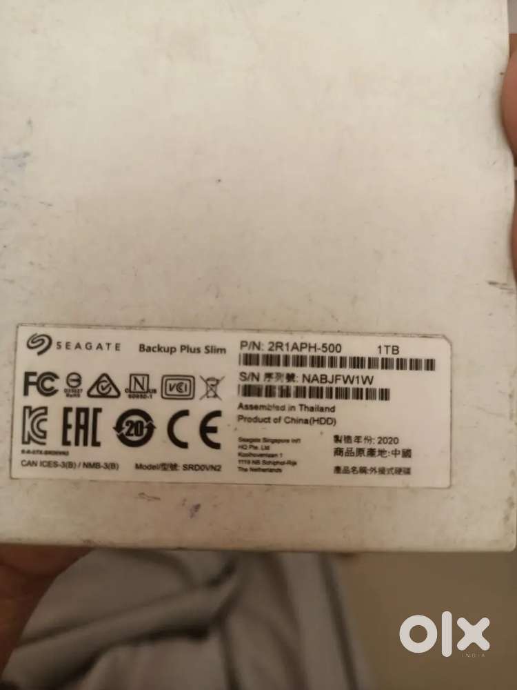 SEAGATE 1TB HDD BACKUP PLUS SLIM
