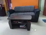 Three seater sofa (Damro) with table.