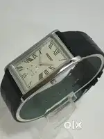 Seiko Tank Quartz Slim White Dial With leather Strap Japanese Watch