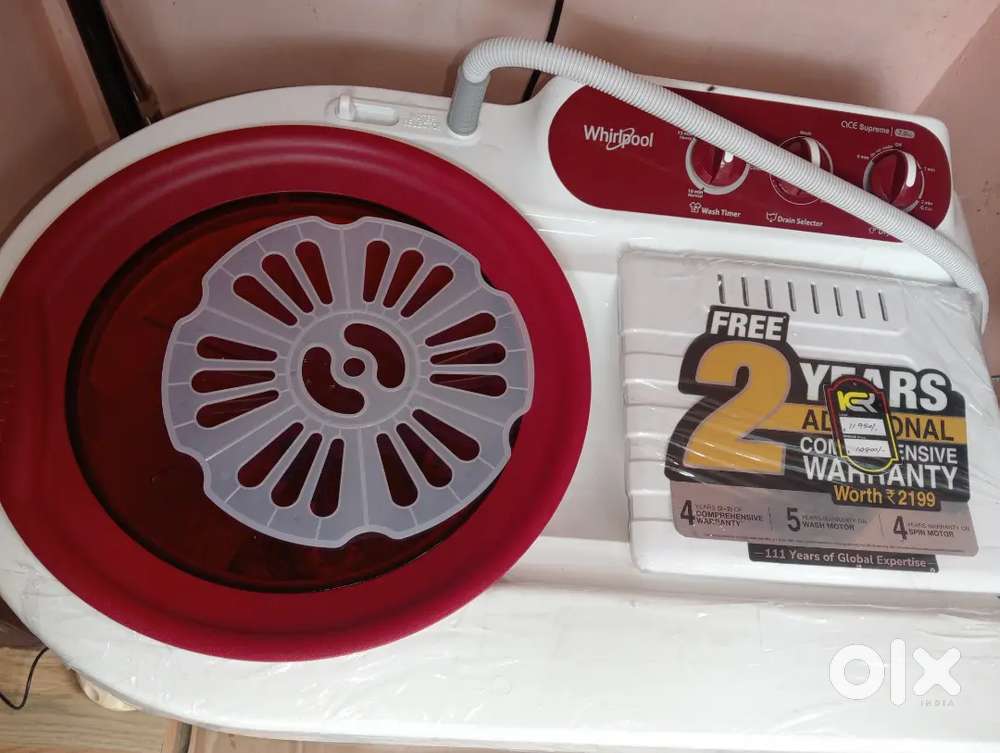 New washing machine whirlpool company 2year warranty