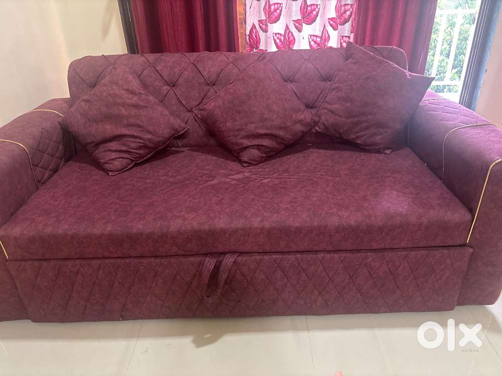 Sofa cum bed with 2 chair sofa