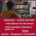 Video editor for you tube channel.