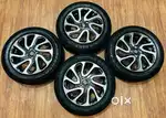 Baleno dc wheels & 195/60/16 MRF tyre for glanza swift dzire