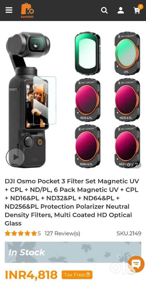 DJI Osmo Pocket 3 Filter Set Magnetic