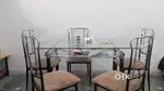 6 Seater Glass Top Dining Table